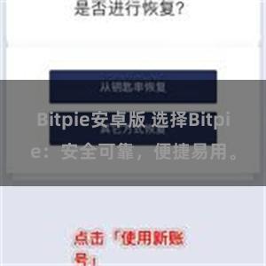 Bitpie安卓版 选择Bitpie：安全可靠，便捷易用。