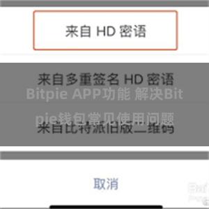 Bitpie APP功能 解决Bitpie钱包常见使用问题