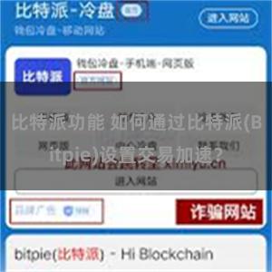 比特派功能 如何通过比特派(Bitpie)设置交易加速？