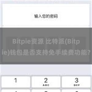 Bitpie资源 比特派(Bitpie)钱包是否支持免手续费功能？