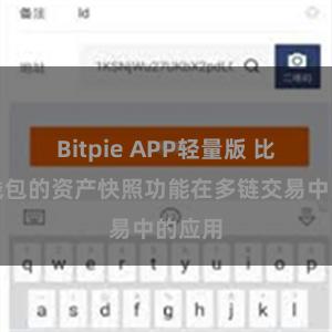Bitpie APP轻量版 比特派钱包的资产快照功能在多链交易中的应用